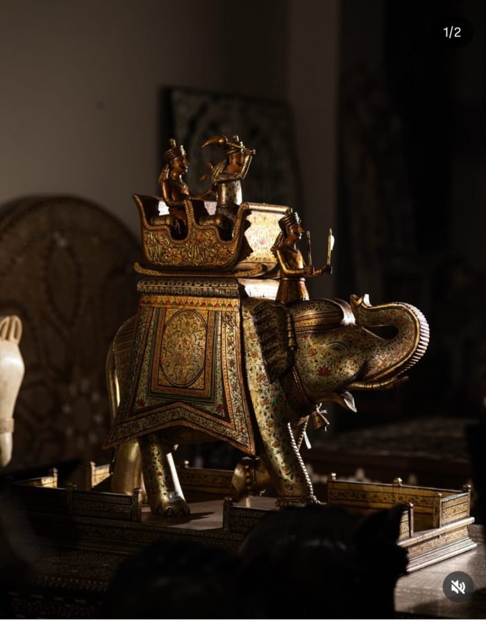 Royal Mughal Elephant Howdah Sculpture
