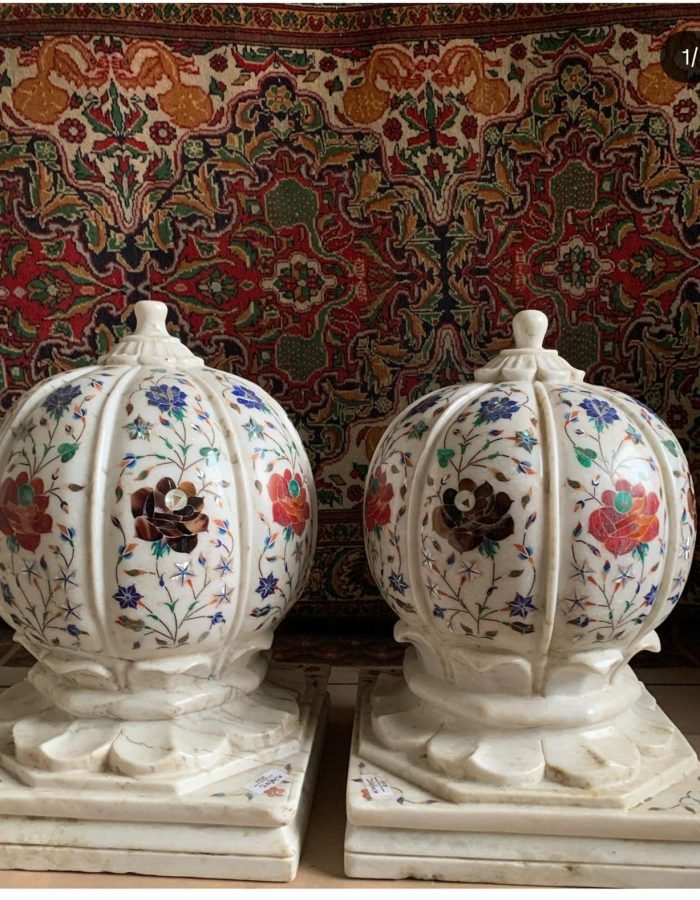 Royal Mughal Marble Inlay Urn
